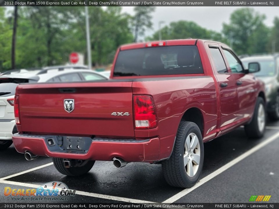 2012 Dodge Ram 1500 Express Quad Cab 4x4 Deep Cherry Red Crystal Pearl / Dark Slate Gray/Medium Graystone Photo #6