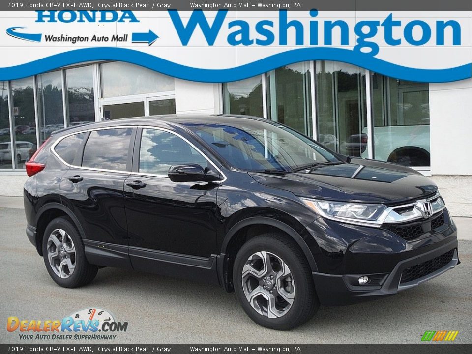 2019 Honda CR-V EX-L AWD Crystal Black Pearl / Gray Photo #1
