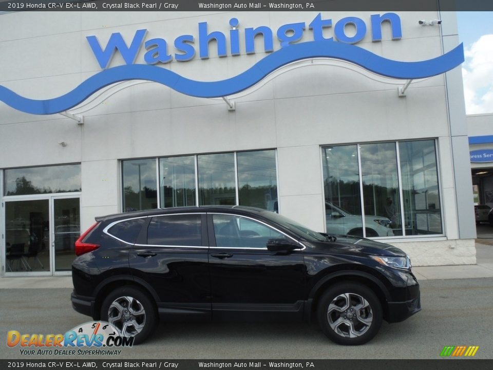 2019 Honda CR-V EX-L AWD Crystal Black Pearl / Gray Photo #2