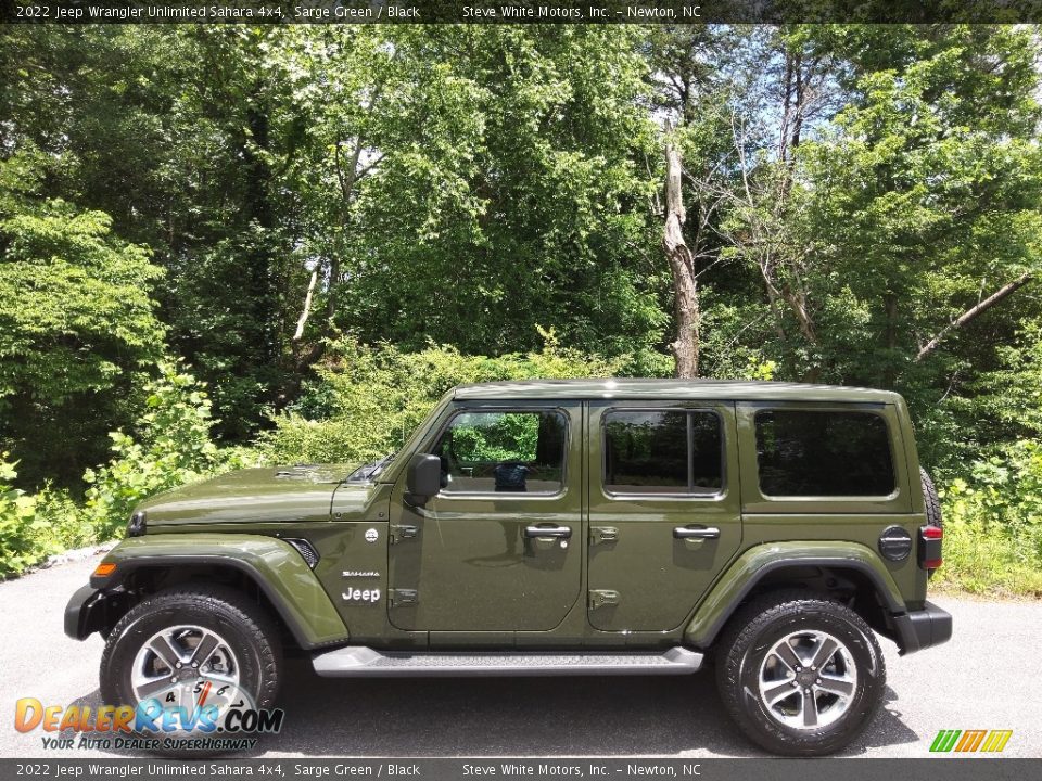 2022 Jeep Wrangler Unlimited Sahara 4x4 Sarge Green / Black Photo #1