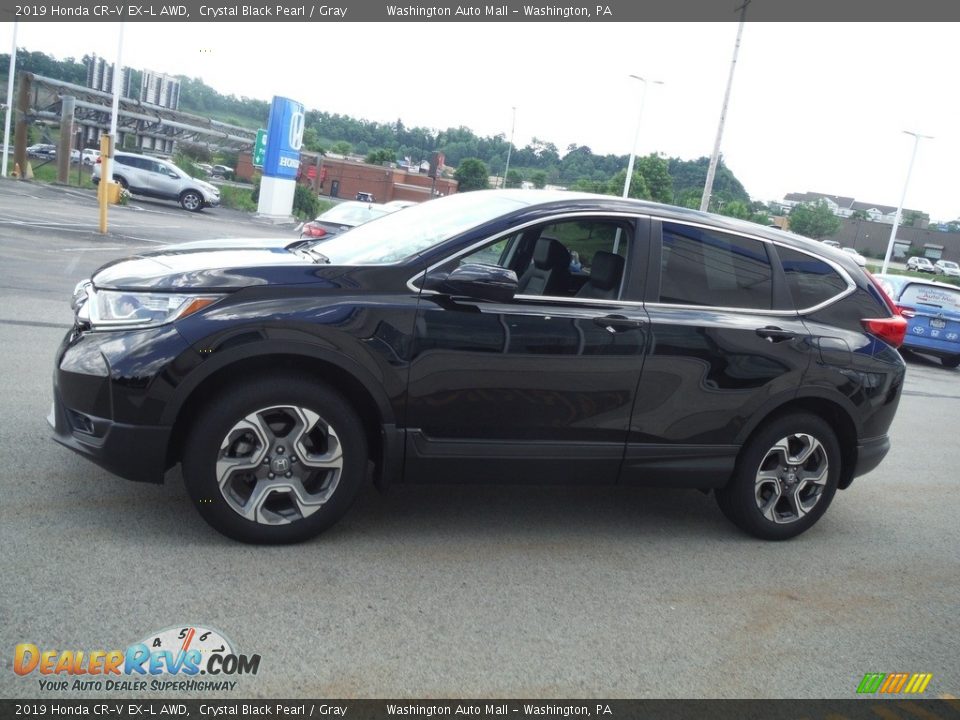 2019 Honda CR-V EX-L AWD Crystal Black Pearl / Gray Photo #7
