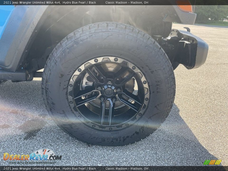2021 Jeep Wrangler Unlimited Willys 4x4 Hydro Blue Pearl / Black Photo #5