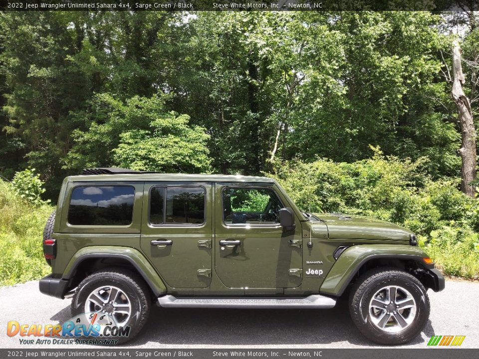 2022 Jeep Wrangler Unlimited Sahara 4x4 Sarge Green / Black Photo #5