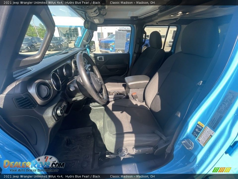 2021 Jeep Wrangler Unlimited Willys 4x4 Hydro Blue Pearl / Black Photo #6