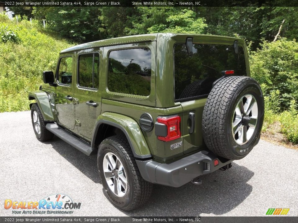 2022 Jeep Wrangler Unlimited Sahara 4x4 Sarge Green / Black Photo #8