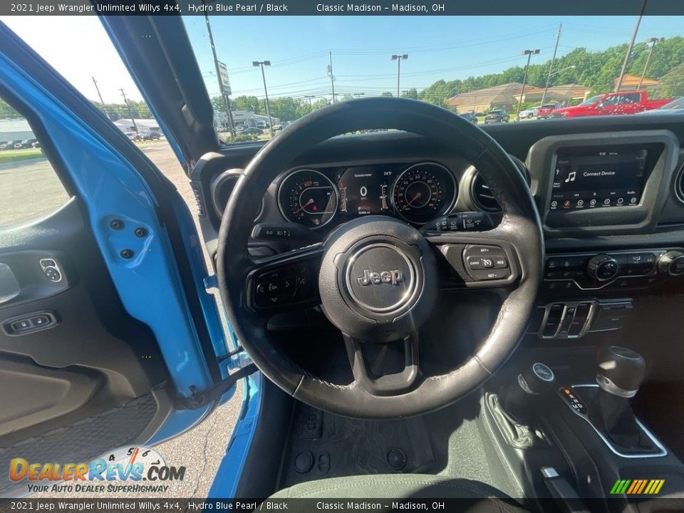 2021 Jeep Wrangler Unlimited Willys 4x4 Hydro Blue Pearl / Black Photo #9