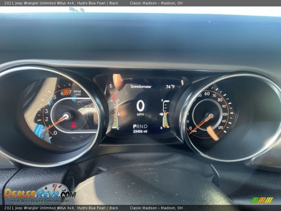 2021 Jeep Wrangler Unlimited Willys 4x4 Hydro Blue Pearl / Black Photo #10