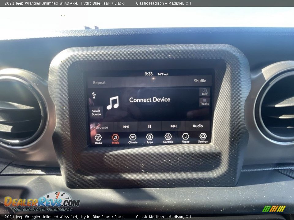 2021 Jeep Wrangler Unlimited Willys 4x4 Hydro Blue Pearl / Black Photo #11