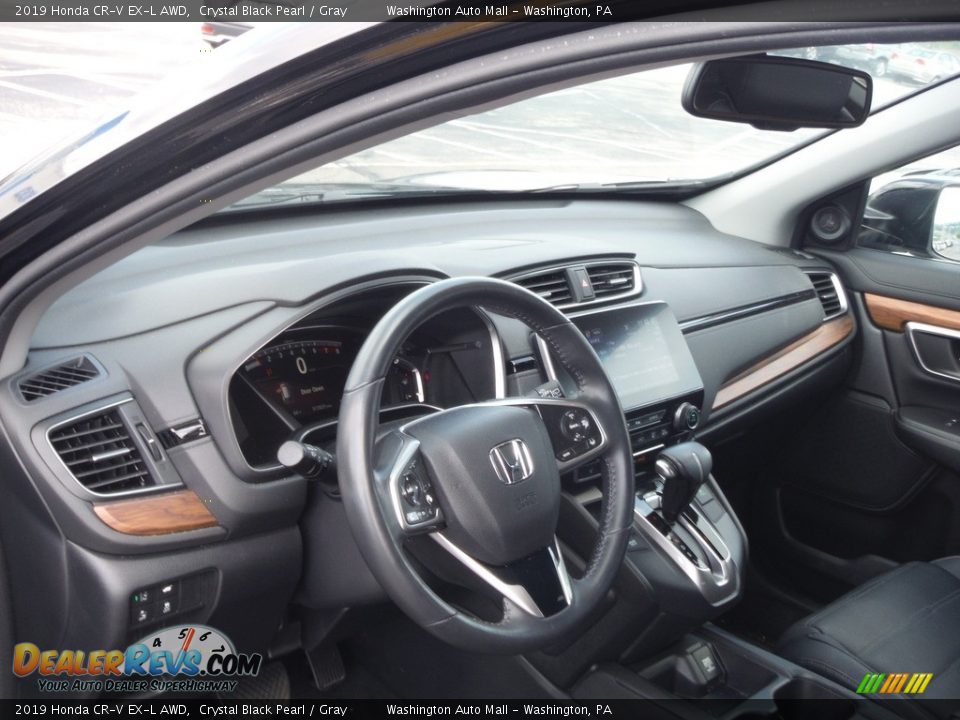 2019 Honda CR-V EX-L AWD Crystal Black Pearl / Gray Photo #16