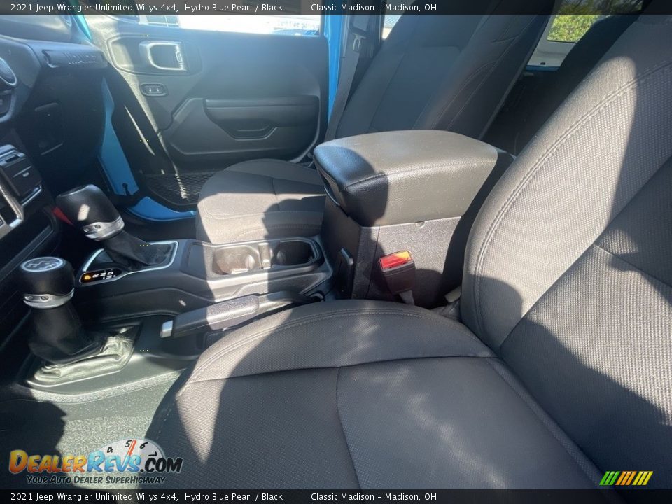 2021 Jeep Wrangler Unlimited Willys 4x4 Hydro Blue Pearl / Black Photo #15