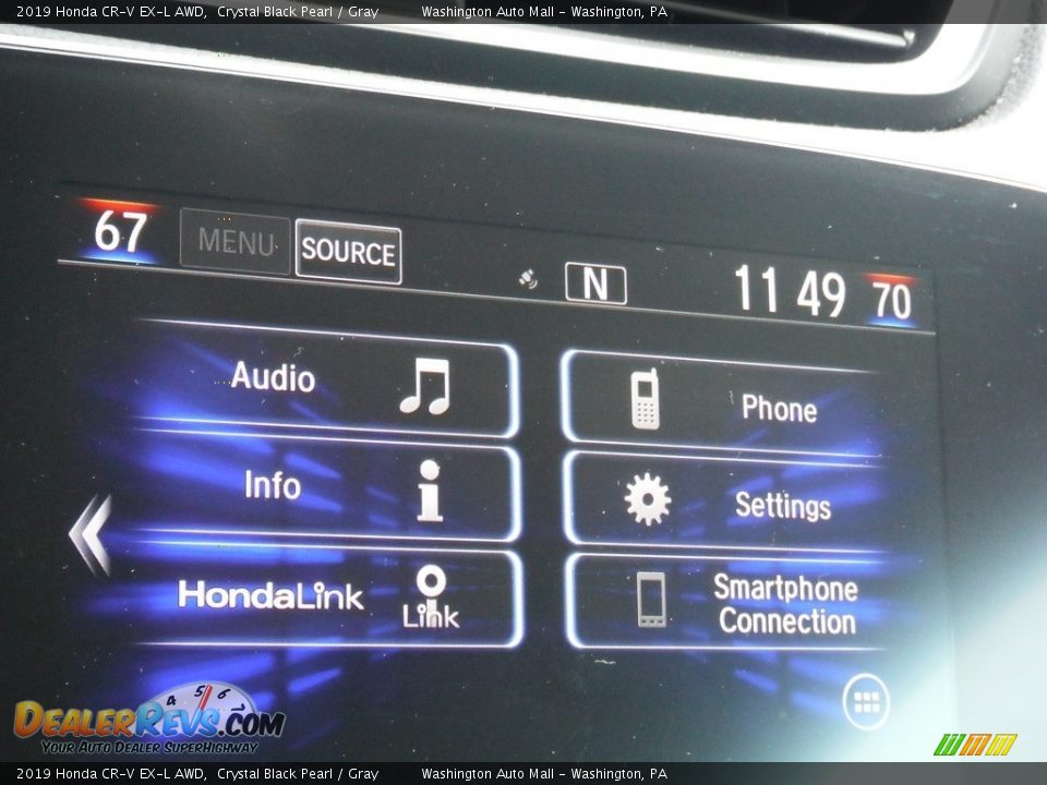 2019 Honda CR-V EX-L AWD Crystal Black Pearl / Gray Photo #22