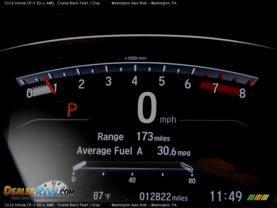 2019 Honda CR-V EX-L AWD Crystal Black Pearl / Gray Photo #34