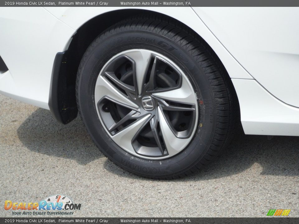 2019 Honda Civic LX Sedan Platinum White Pearl / Gray Photo #3