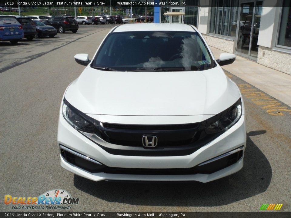 2019 Honda Civic LX Sedan Platinum White Pearl / Gray Photo #4