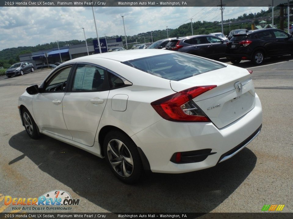 2019 Honda Civic LX Sedan Platinum White Pearl / Gray Photo #7
