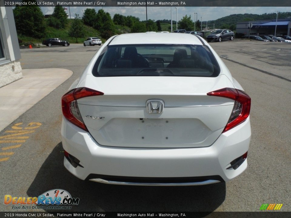 2019 Honda Civic LX Sedan Platinum White Pearl / Gray Photo #8
