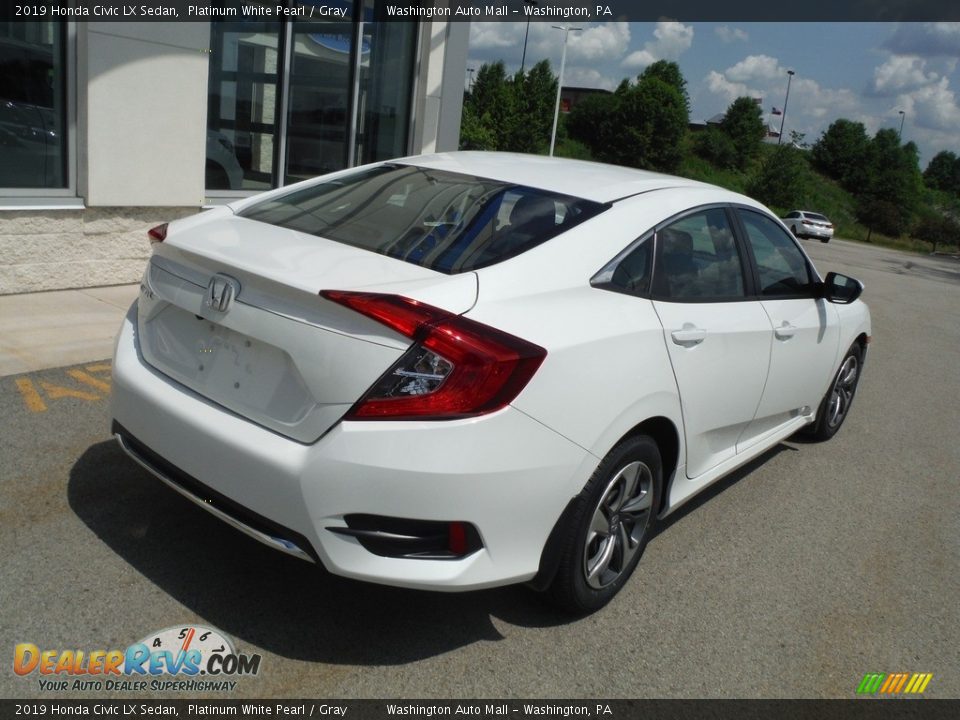 2019 Honda Civic LX Sedan Platinum White Pearl / Gray Photo #9