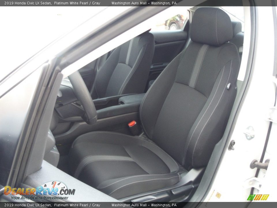 2019 Honda Civic LX Sedan Platinum White Pearl / Gray Photo #12
