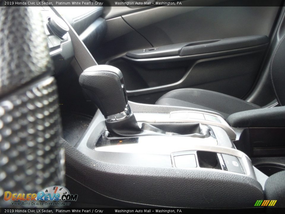 2019 Honda Civic LX Sedan Platinum White Pearl / Gray Photo #13