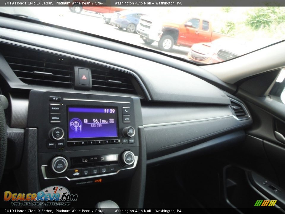 2019 Honda Civic LX Sedan Platinum White Pearl / Gray Photo #14