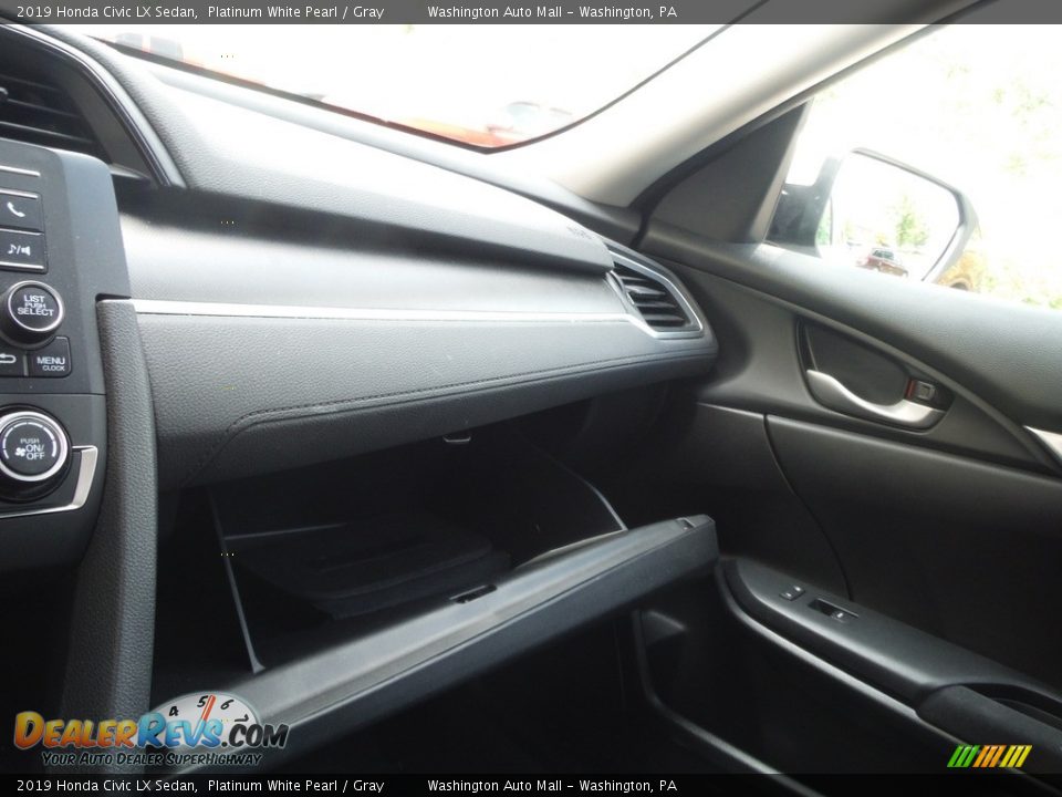 2019 Honda Civic LX Sedan Platinum White Pearl / Gray Photo #19