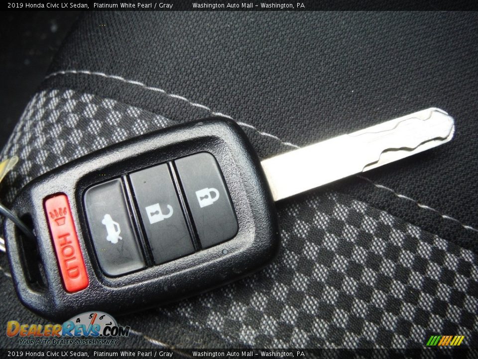 2019 Honda Civic LX Sedan Platinum White Pearl / Gray Photo #24