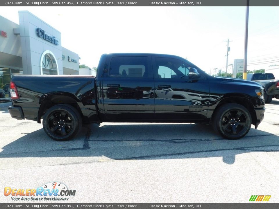 2021 Ram 1500 Big Horn Crew Cab 4x4 Diamond Black Crystal Pearl / Black Photo #2