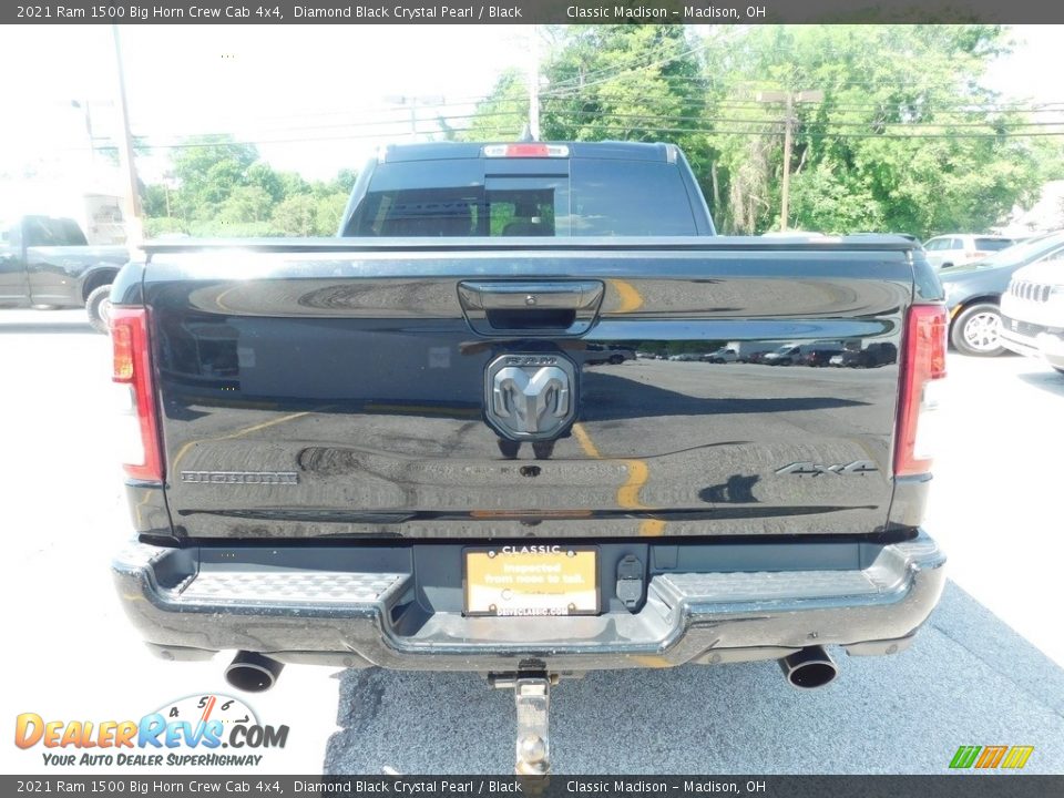 2021 Ram 1500 Big Horn Crew Cab 4x4 Diamond Black Crystal Pearl / Black Photo #5