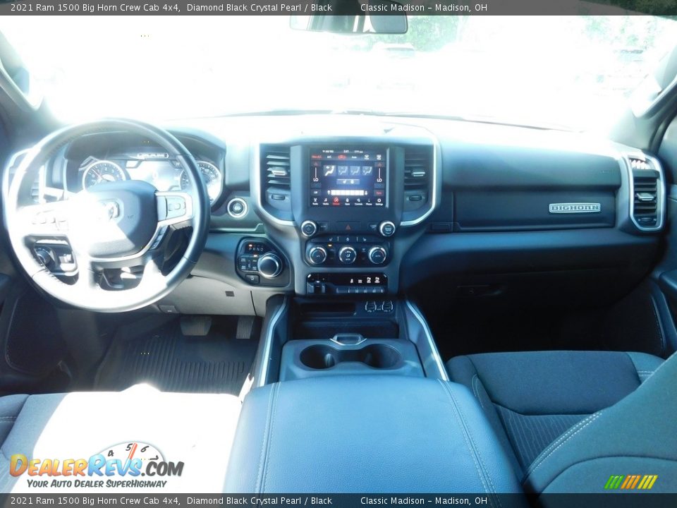 2021 Ram 1500 Big Horn Crew Cab 4x4 Diamond Black Crystal Pearl / Black Photo #8