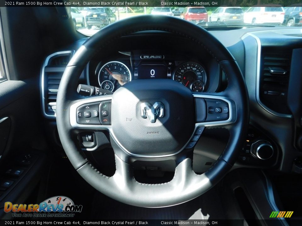 2021 Ram 1500 Big Horn Crew Cab 4x4 Diamond Black Crystal Pearl / Black Photo #9