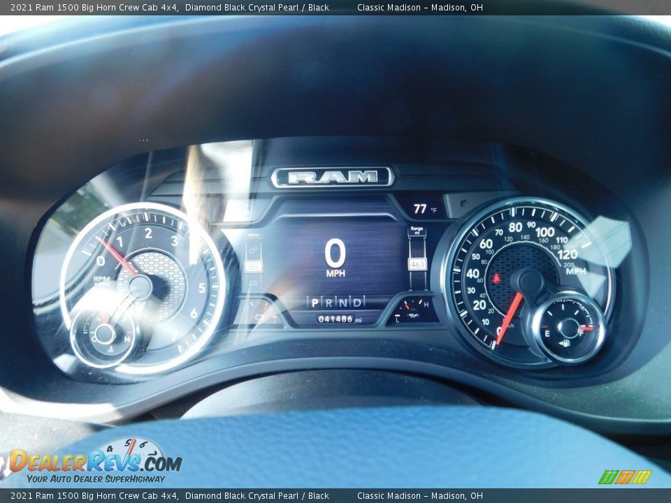 2021 Ram 1500 Big Horn Crew Cab 4x4 Diamond Black Crystal Pearl / Black Photo #10
