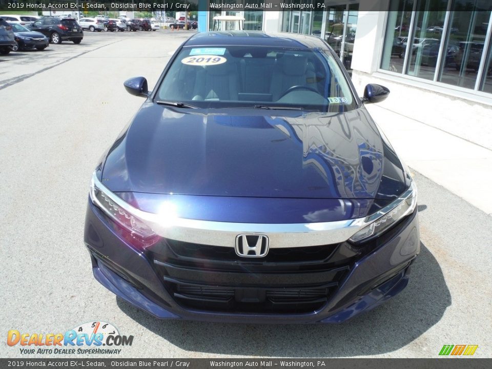 2019 Honda Accord EX-L Sedan Obsidian Blue Pearl / Gray Photo #5