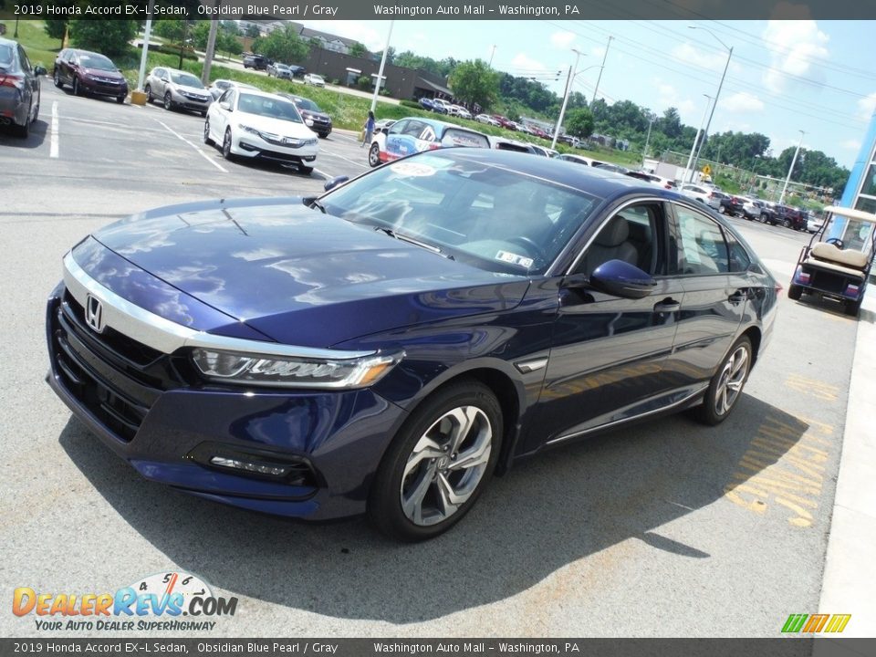 2019 Honda Accord EX-L Sedan Obsidian Blue Pearl / Gray Photo #6