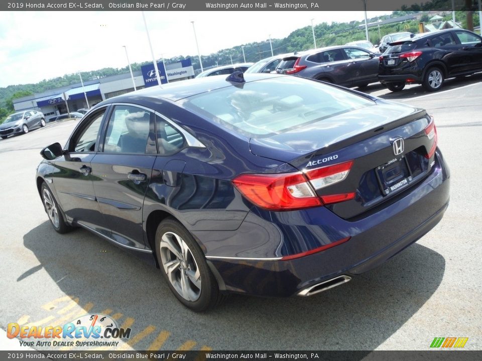 2019 Honda Accord EX-L Sedan Obsidian Blue Pearl / Gray Photo #8