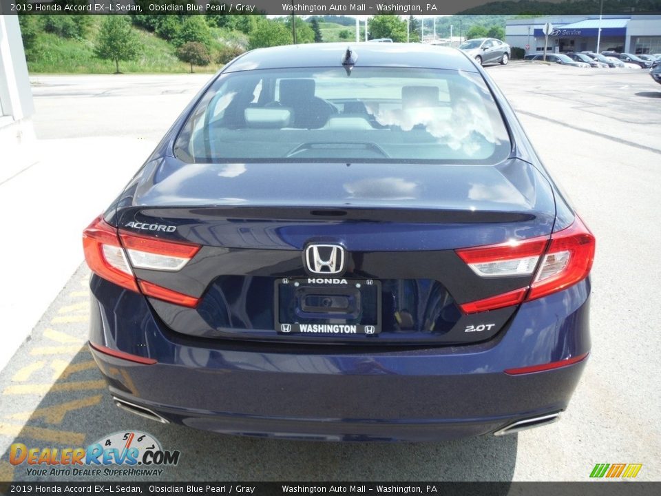 2019 Honda Accord EX-L Sedan Obsidian Blue Pearl / Gray Photo #9