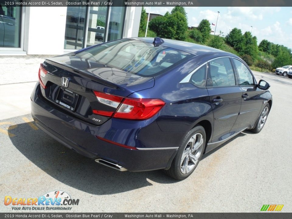 2019 Honda Accord EX-L Sedan Obsidian Blue Pearl / Gray Photo #10