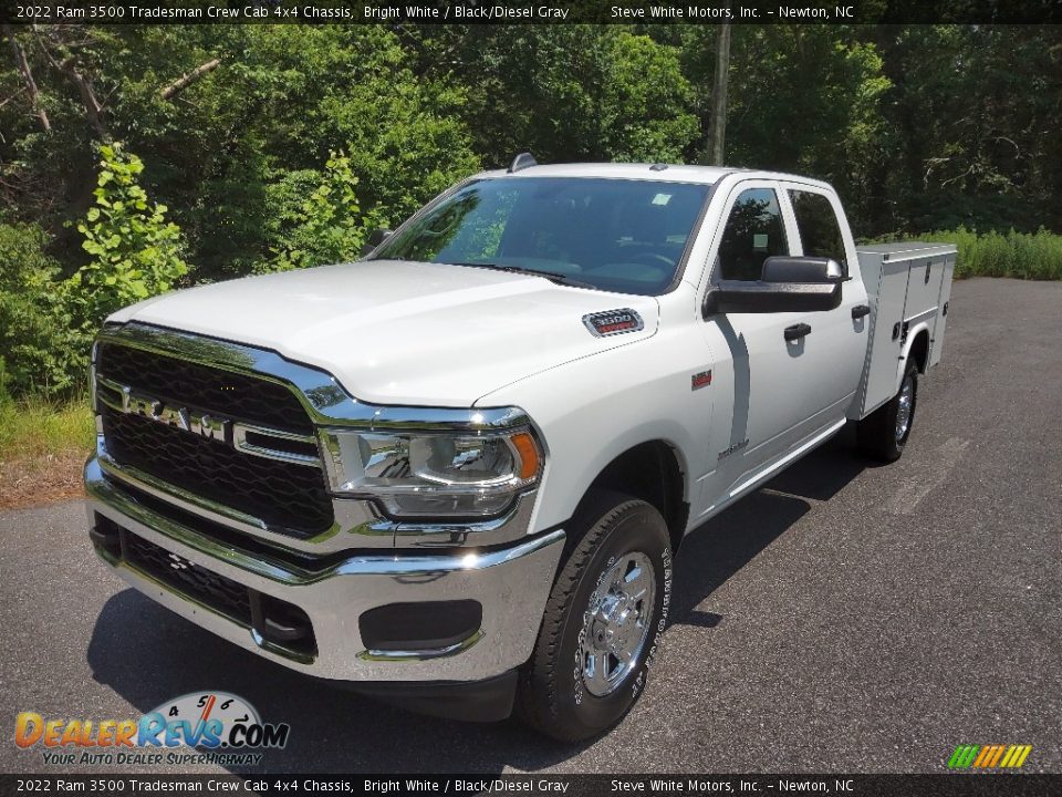 2022 Ram 3500 Tradesman Crew Cab 4x4 Chassis Bright White / Black/Diesel Gray Photo #2