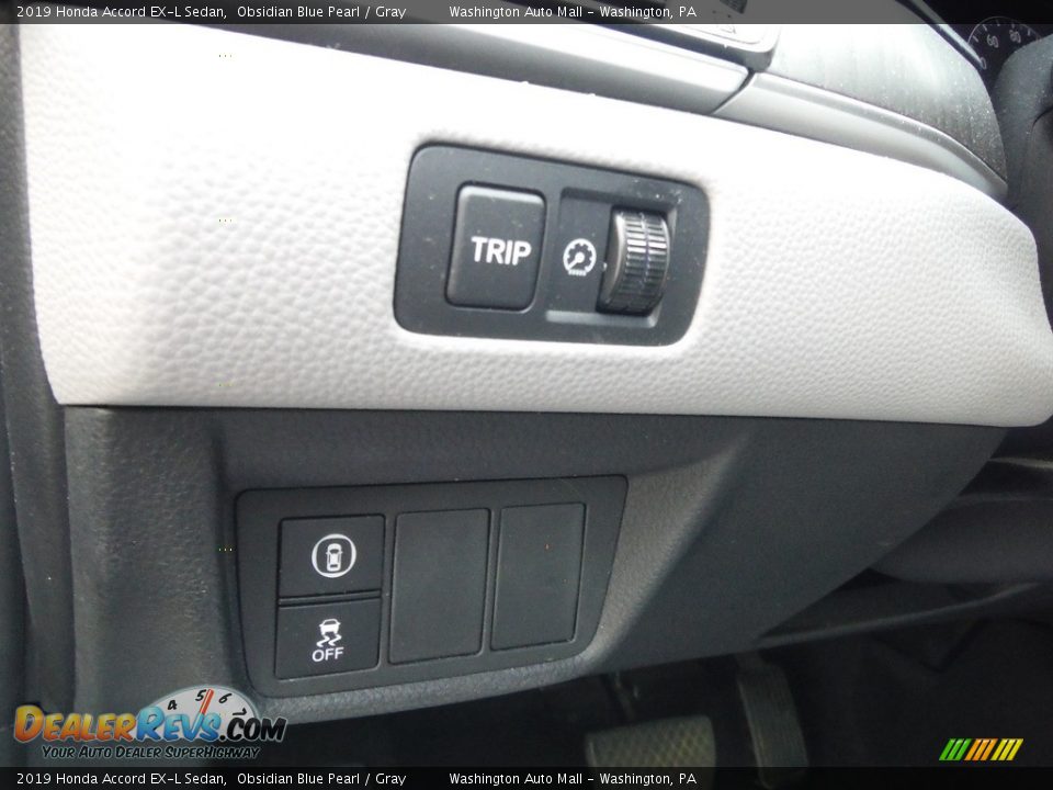 2019 Honda Accord EX-L Sedan Obsidian Blue Pearl / Gray Photo #16