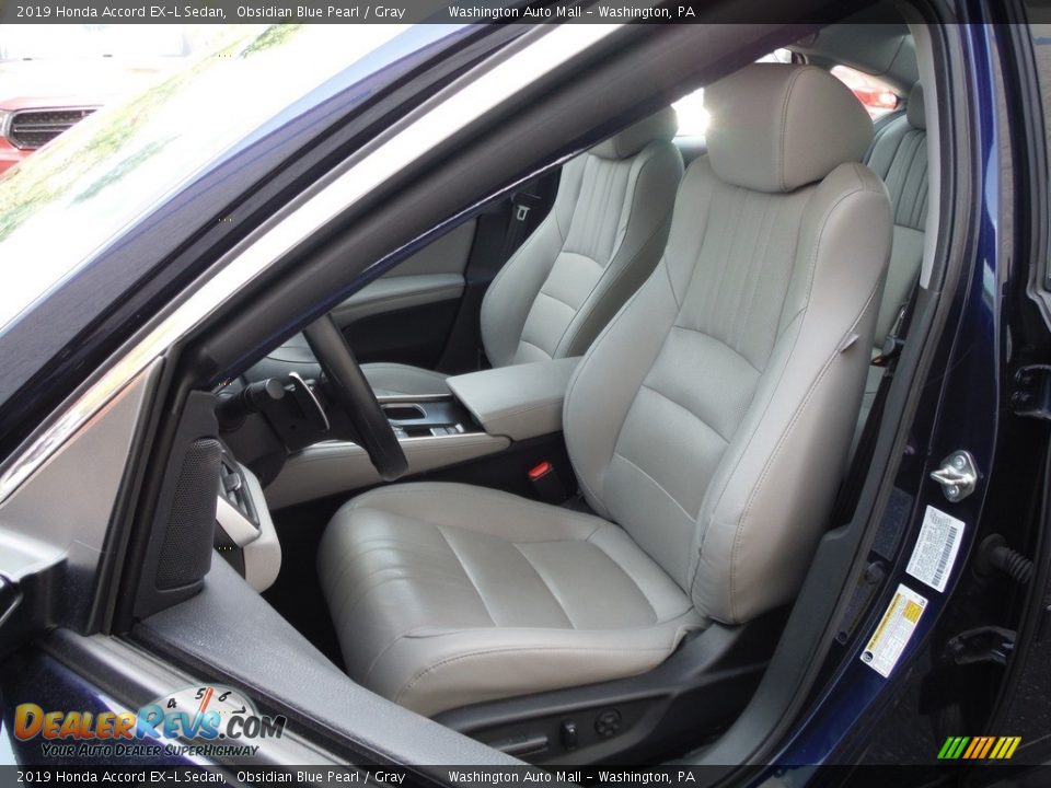 2019 Honda Accord EX-L Sedan Obsidian Blue Pearl / Gray Photo #18