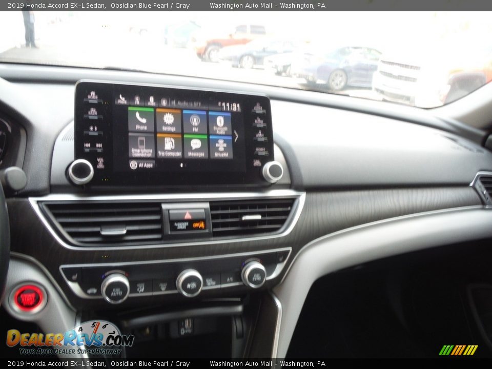 2019 Honda Accord EX-L Sedan Obsidian Blue Pearl / Gray Photo #20