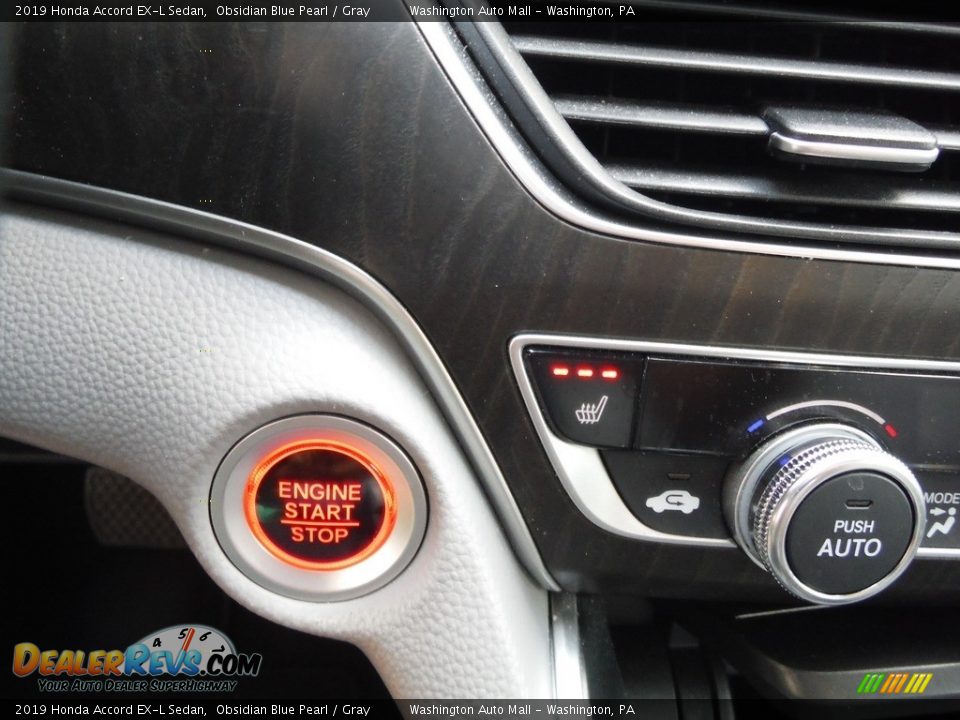 2019 Honda Accord EX-L Sedan Obsidian Blue Pearl / Gray Photo #21