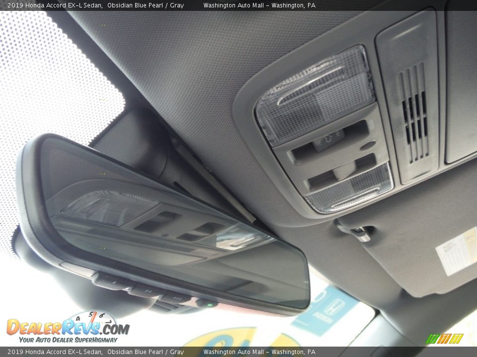 2019 Honda Accord EX-L Sedan Obsidian Blue Pearl / Gray Photo #24