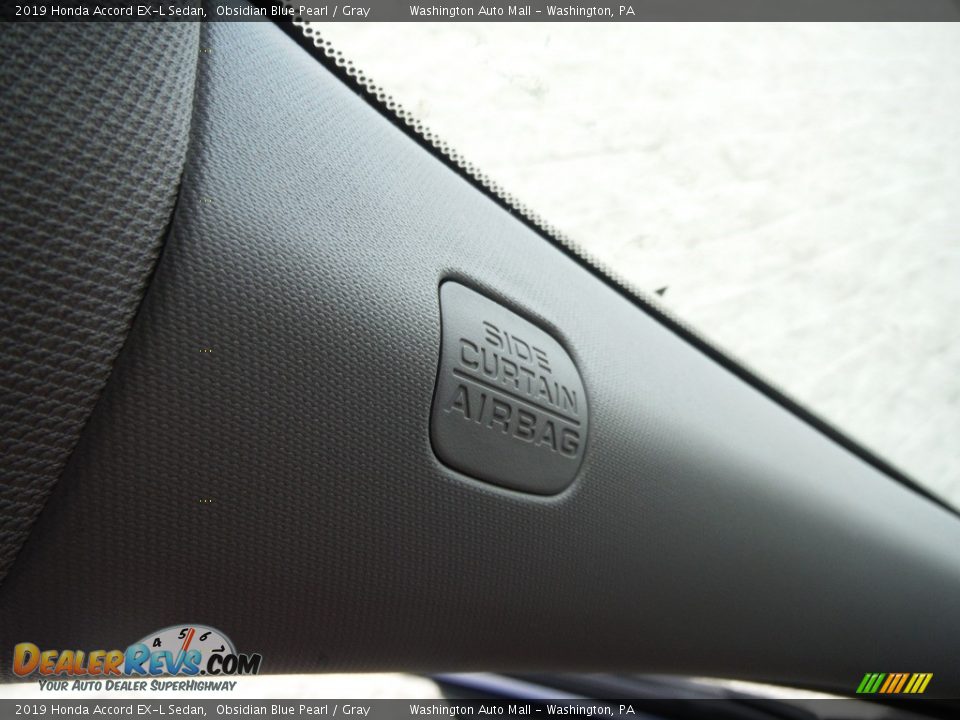 2019 Honda Accord EX-L Sedan Obsidian Blue Pearl / Gray Photo #25