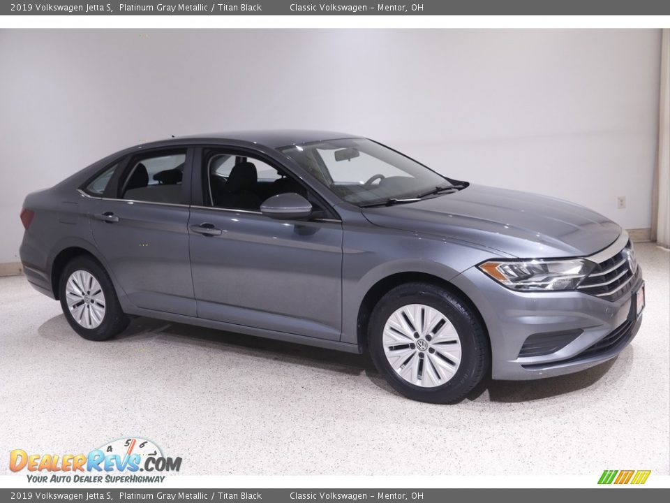 2019 Volkswagen Jetta S Platinum Gray Metallic / Titan Black Photo #1