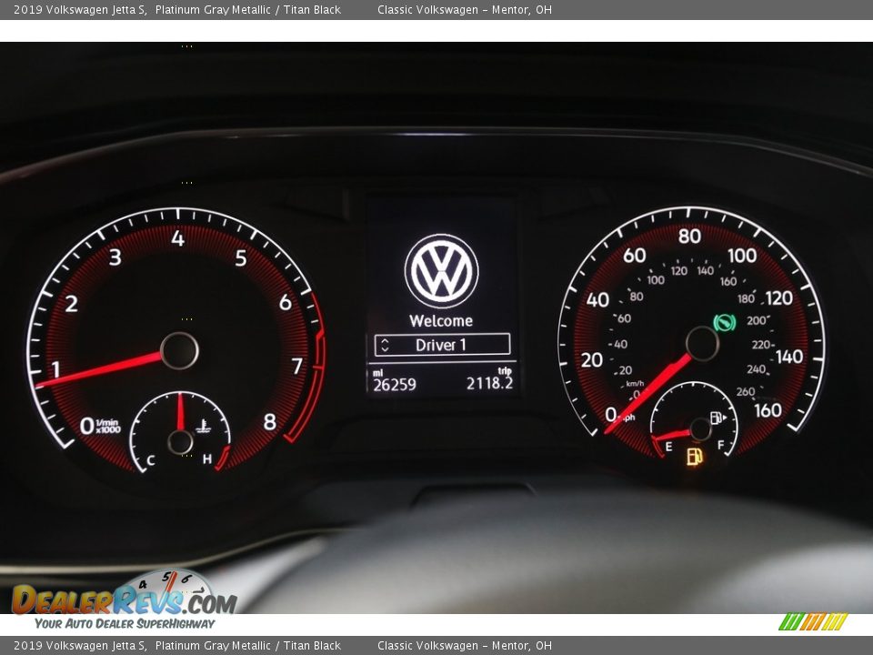 2019 Volkswagen Jetta S Platinum Gray Metallic / Titan Black Photo #8
