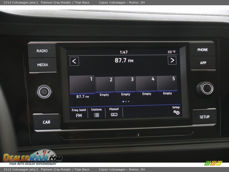 2019 Volkswagen Jetta S Platinum Gray Metallic / Titan Black Photo #10