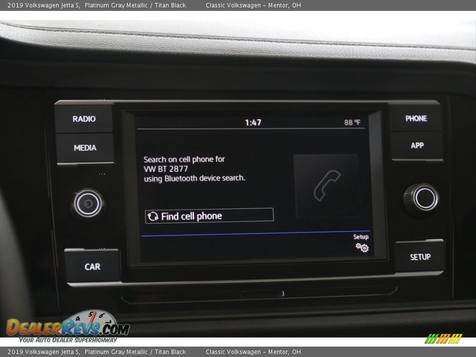 2019 Volkswagen Jetta S Platinum Gray Metallic / Titan Black Photo #11