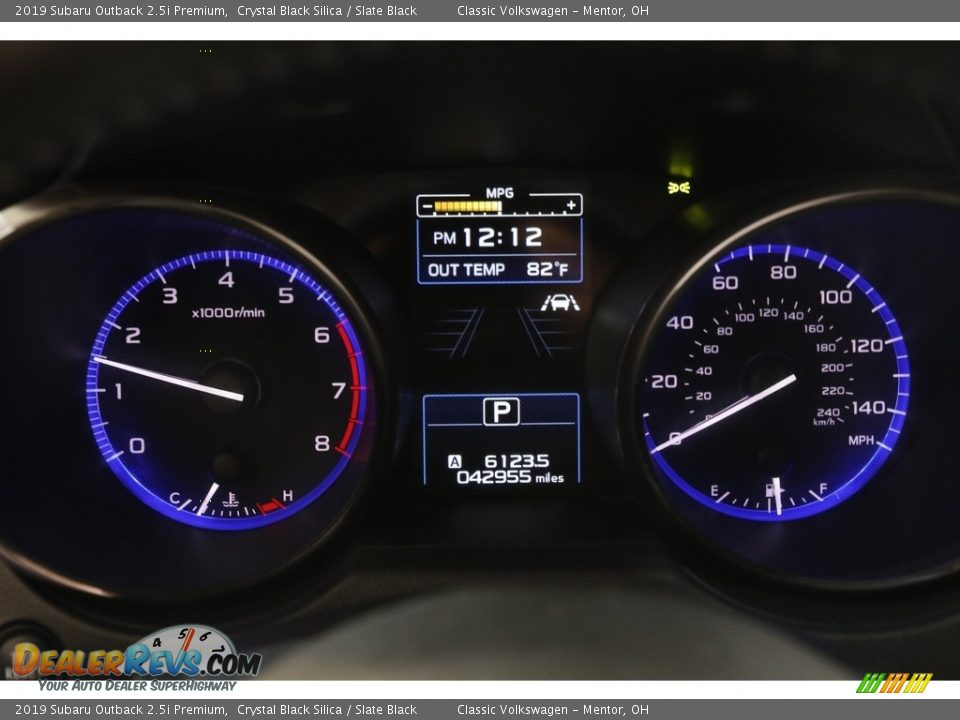 2019 Subaru Outback 2.5i Premium Crystal Black Silica / Slate Black Photo #8