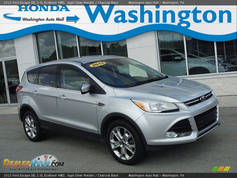 2013 Ford Escape SEL 2.0L EcoBoost 4WD Ingot Silver Metallic / Charcoal Black Photo #1