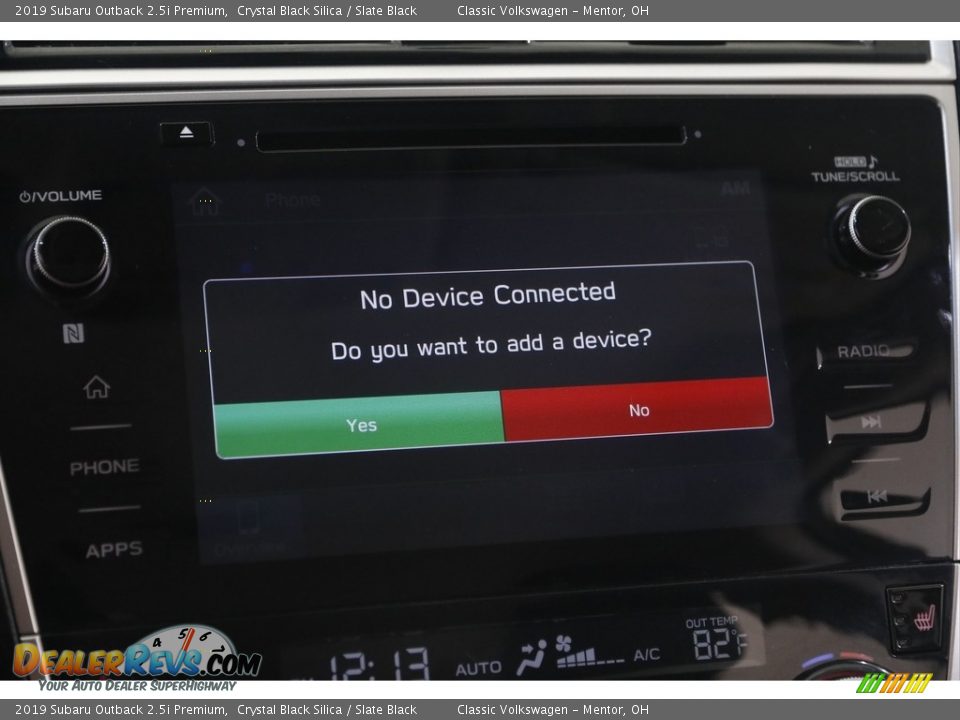 2019 Subaru Outback 2.5i Premium Crystal Black Silica / Slate Black Photo #11